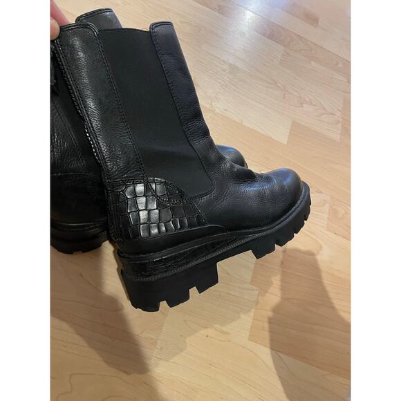 Sam Edleman black leather Goth Grunge Emo boots size 7.5 - Picture 10 of 11